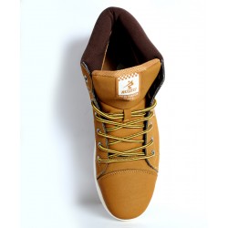 Brown Stitched Design Casual Shoes DR-374